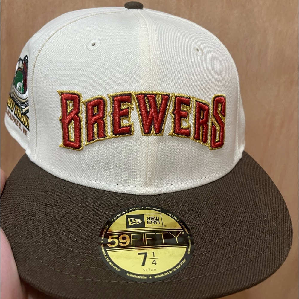 Myfitteds Milwaukee brewers county stadium patch pumpkin spice 59fifty 7 1/4
